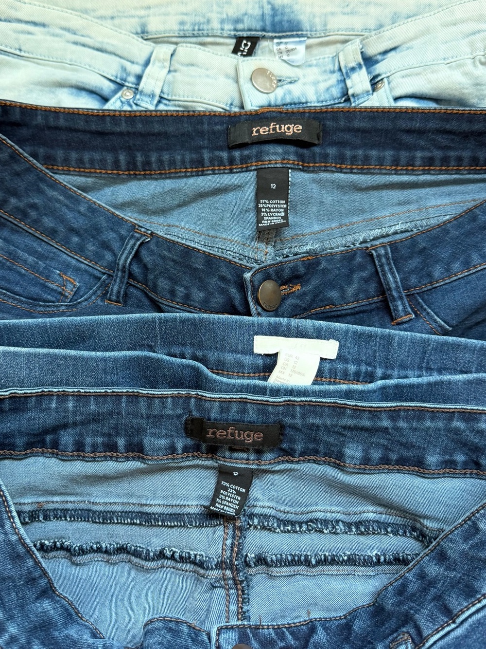 GUC Bundle of Women’s Skinny Jeans size 12 H&M & Refuge - Picture 3 of 3